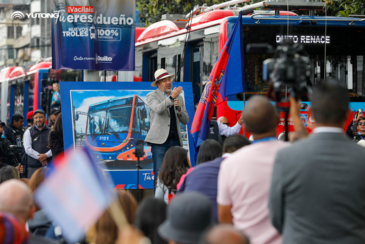 Yutong Dual-powered Trolleybuses Make Historic Debut in Quito