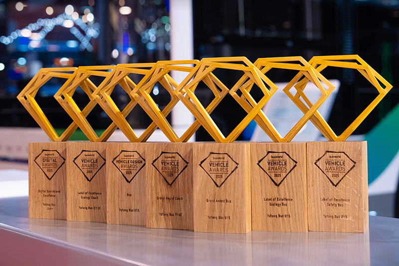 Yutong Launches EV Long-Life Tech at Busworld Europe 2025, Secures Seven Major Awards, among which Yutong T14E and U15 models were awarded the 